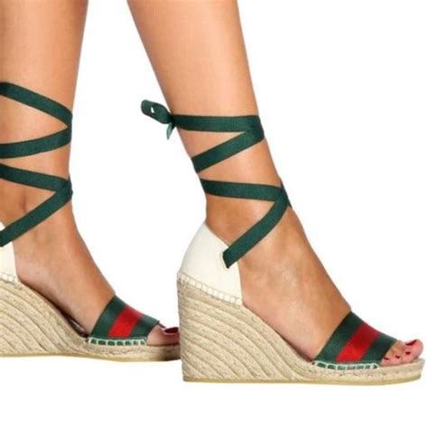 gucci lilibeth espadrilles|Gucci 2018 Lilibeth Sylvie Web Espadrille Wedges .